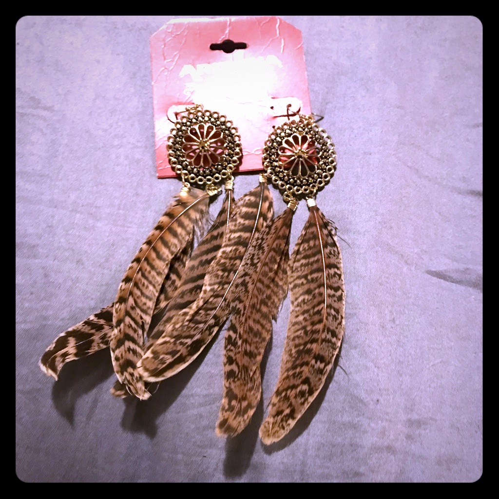Feather Dangle Earrings